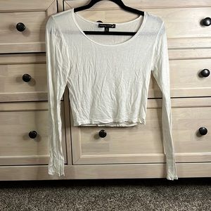 Sheer cropped long sleeve